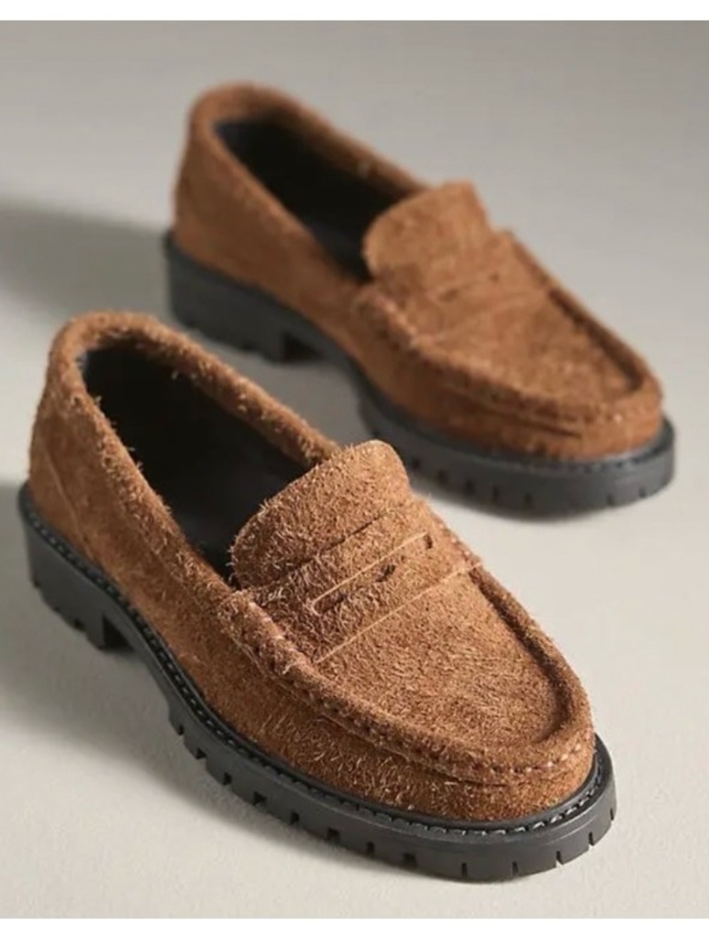 Maeve Chunky Suede Loafers